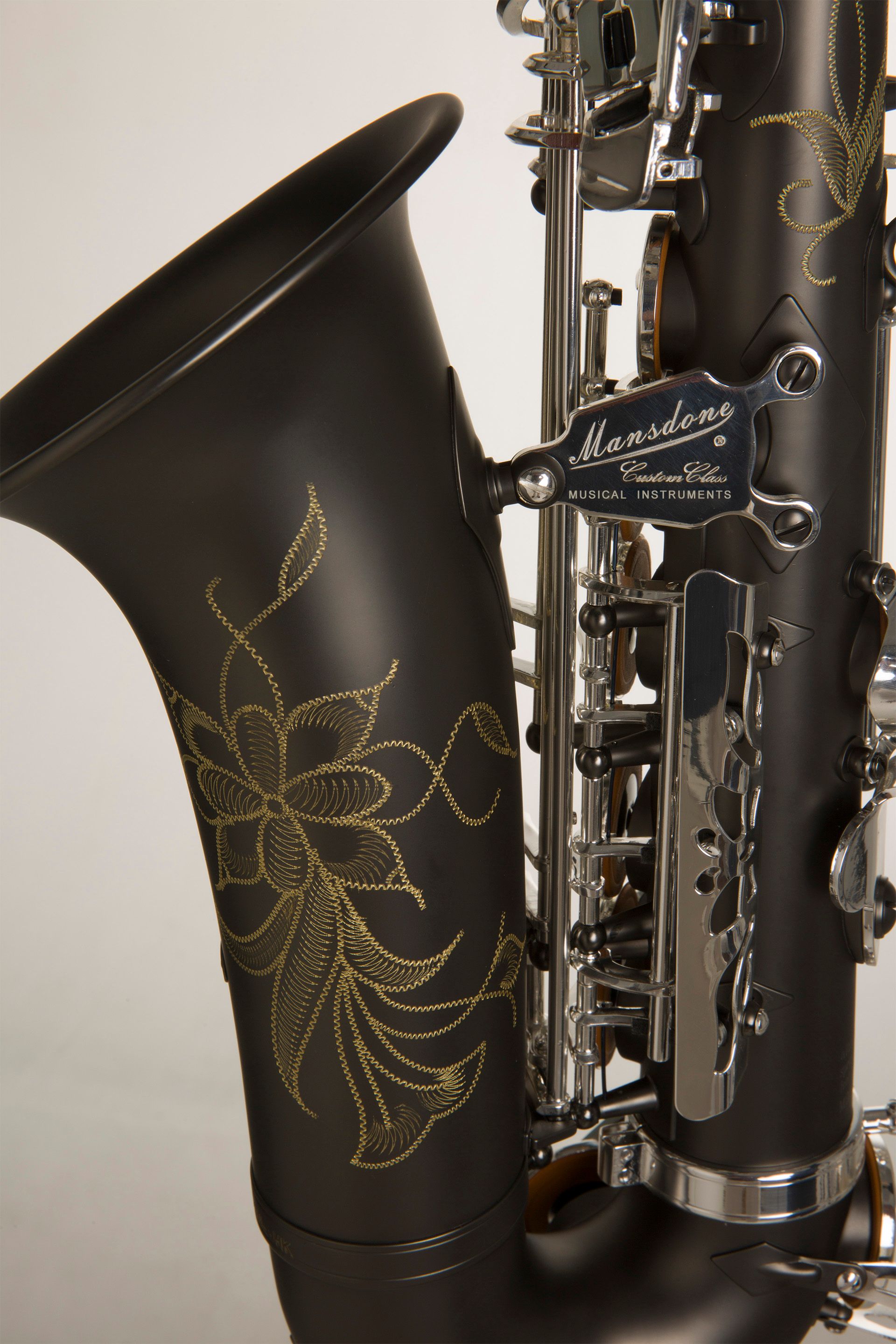 MBS-70 Black Nickel Body Silver Key Alto Saxophone - MANSDONE