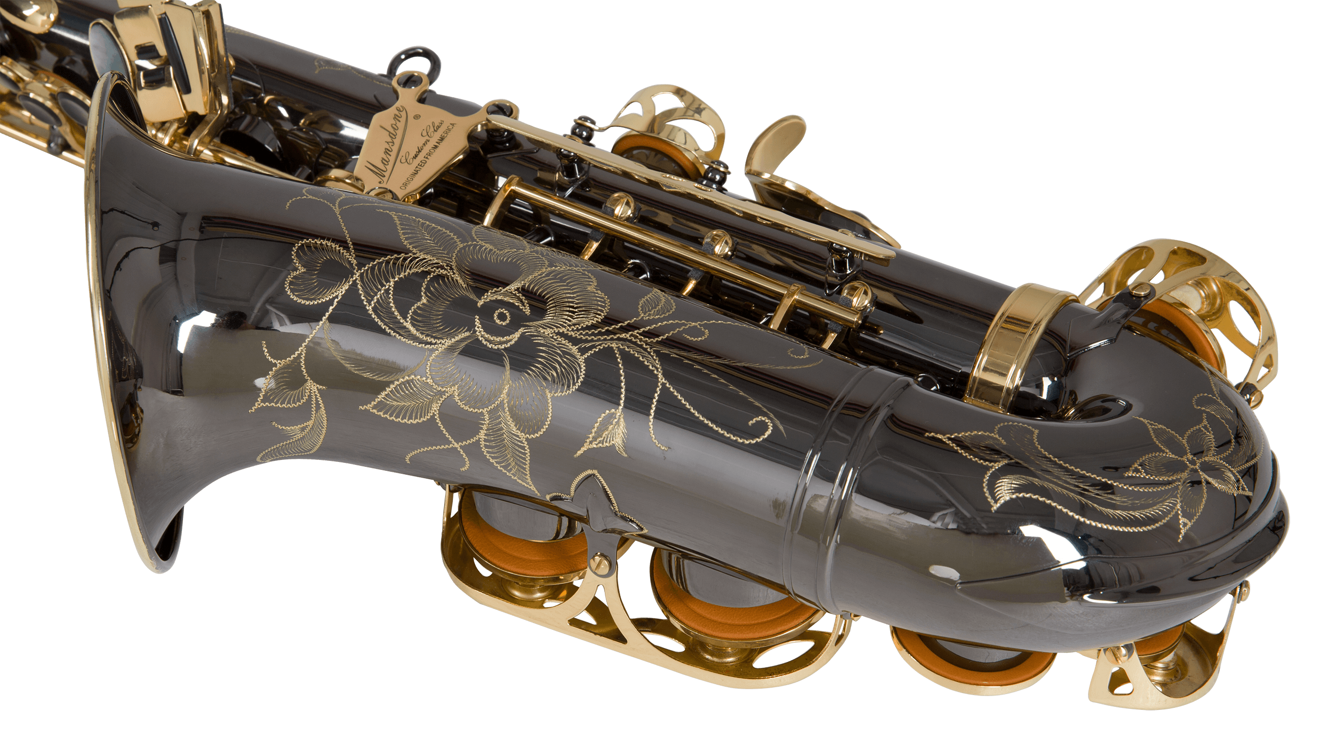 MBG-60 Black Nickel Body Golden Key Alto Saxophone - MANSDONE